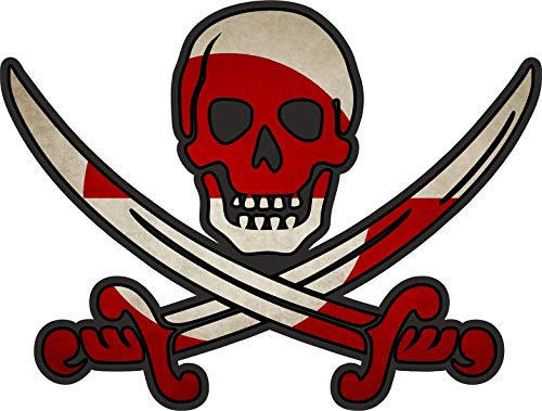 Akachafactory Sticker Aufkleber Pirat Piraten Jack Rackham Calico Flagge Fahne KN gronland