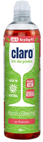 claro Handgeschirrspülmittel aus Rhabarber 500ml