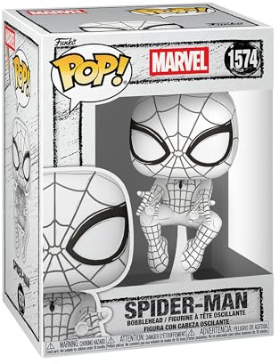 Funko Pop! Marvel: Marvel Sketched - Spider-Man- Figura in Vinile da Collezione - Idea Regalo - Merchandising Ufficiale - Giocattoli per Bambini e Adulti - Superheroes Fans
