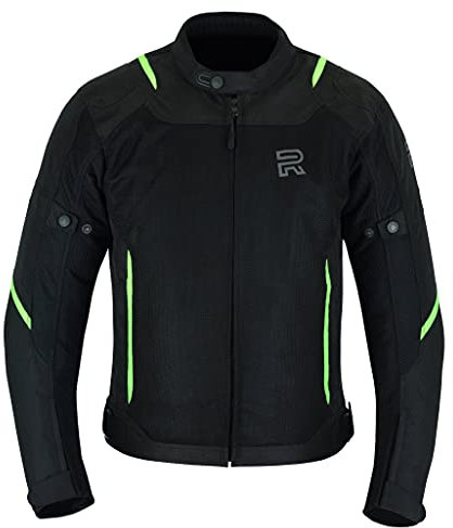 RAXUS Chaqueta Moto Verano Para Hombre-Track CoolPro, Homologada CE (FLUOR, XL)