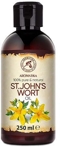 Johanniskrautöl 250 ml - Rein und Natürlich - Kosmetisches Öl - Trägeröl - Pflegeöl - Body Öl - für Hautpflege - Gesicht - Körperpflege - St. John's Wort Oil