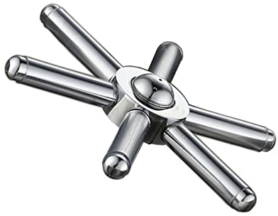 Automatischer Edelstahl Tassenspüler Silber, für Riegel und Küche | Multiwinkel Sprühstrahl, Gründliche Rückstandsreinigung, für Weingläser und Shaker Becher, Einfache Montage