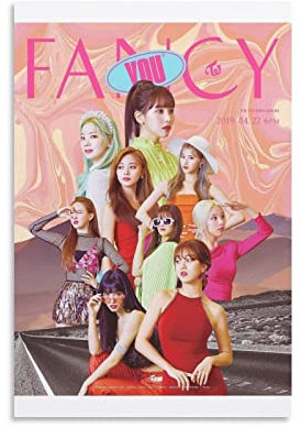 Kpop Twice – Fancy You Poster, Wandkunst, Poster, Malerei, Leinwand, Poster, Kunstwerke, Geschenkidee, Raumästhetik, 30 x 45 cm