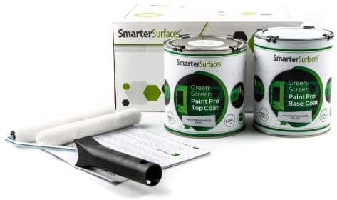 Smarter Surfaces Green Screen Paint 6m² - High Performance Green Chroma Key Backdrop Greenscreen Paint - High Saturation - Ideal for Professional Studios, Home Web Streaming & 4K Cameras