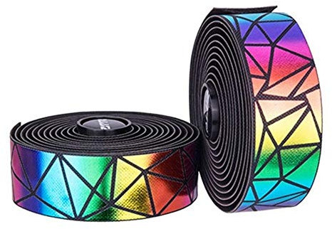 Sparrow Angel Sac de Paille Route Bar vélo Tapes coloré Guidoline PU Anti-dérapant imperméable Guidoline Accessoires vélo (Color : Colorful)