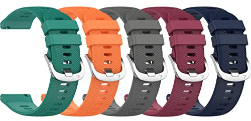 Bracelet de 18 mm compatible avec Fossil Femme Gen 6 42 mm/Gen 5E 42 mm Smart Watch Bracelet de rechange pour Fossil Gen 4 Venture HR/Charter HR/Fossil Q Venture, Größe S