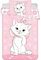Kinderbettwäsche 100x135 cm Marie Aristocats mit Kissenbezug 40x60 cm, Baby Bettwäsche ideal für 60x120 und 70x140 cm große Betten, Bettwäsche 100x135 Set für die Allerkleinsten 100% Baumwolle