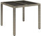 Revera Gartentisch aus Glas, Grau, 90 x 90 x 75 cm, Polyrattan