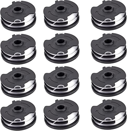QOXEZY Bobine de fil pour débroussailleuse pour Parkside PRTA 20-Li C3 IAN351753 - Lot de 12