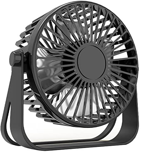 SC Products USB Desk Fans With Adjustable 3 Speeds Black - Table Fan For Bedroom, Ideal for Home, Office Accessories - Silent Mini Fan with 360° Vertical Rotation - Portable USB Desk Fan