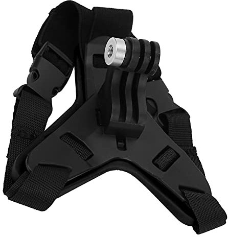 Motorcycle Helmet Camera Mounts-Clamps Nylon Head-Mounted Action Camera Helmet Strap Motorcycle Helmet Chin Belt Mount for Sports Cameras (Black LR063682)