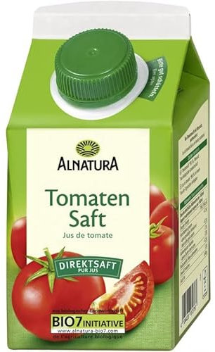 ALA NATURAA Jus De Tomate Biologique Au Sel Marin - Format Familial 500mL - Boisson Diététique Et Nutrition Idéale Pour Un Apéro Santé - Le Lot De 4