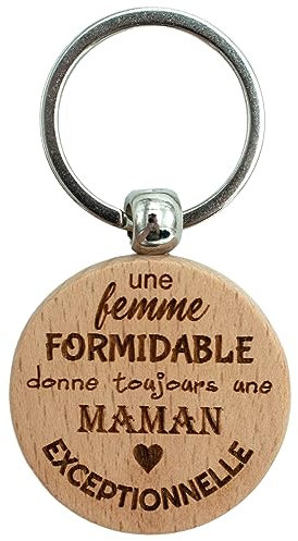 ERNESTINE - Porte-clés maman exceptionnelle - cadeau fête des mères et fête grands mères - annonce grossesse et naissance - porte clefs personnalisé - cadeau maman anniversaire Noël naissance mère clé