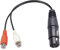 FUWIND Cable XLR Vers Double RCA Cable R¨¦Partiteur XLR Vers RCA Y 3 Broches XLR Femelle Vers 2RCA Femelle Amplificateur Priseda M¨¦Lange Cable AV, 0,2 M