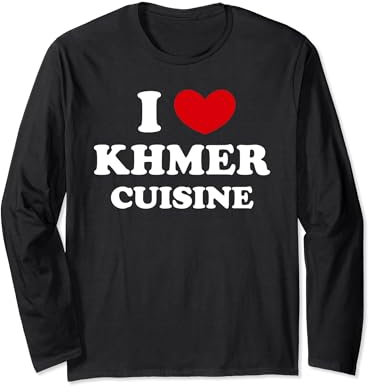 I Love Khmer Cuisine, Ich liebe Khmer-Küche Langarmshirt