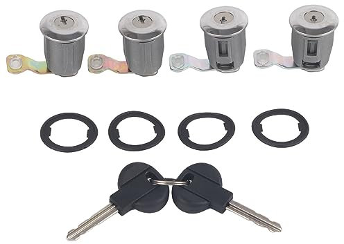 Set Serratura Portiera Auto, 252522 Set Cilindro Serratura Portiera Auto con Chiavi Per Peugeot Partner Citroen Berlingo Xsara(#2)
