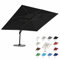 RS Trade 3x4 m Sonnenschirm 4-fach seitlich und 5-fach horizontal neigbar inkl. Schutzhülle & Windsicherung 360 Grad drehbar Ampelschirm Marktschirm Gartenschirm 300 x 400 cm mit Aluständer
