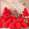 AULE Luftballons Rot Metallic: 50 Stück 12 Zoll Helium Ballons Rote Latex Geburtstagsdeko für Geburtstag Party Hochzeit Valentinstag Verlobungspartys