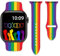 Lgbtq - Correas de reloj Rainbow Pride compatibles con Apple Watch de 42 mm, 44 mm, 45 mm, 49 mm, para mujeres y hombres, correa de silicona para iWatch Series Ultra SE 9 8 7 6 5 4 3 2 1