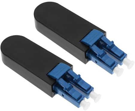 EMSea 2 Piezas SM Monomodo 9/125 Adaptador de Bucle Invertido Enchufe de Prueba para Conexión de Fibra óptica LC/UPC Adaptador de Cable de Transmisión para Aplicaciones de Prueba