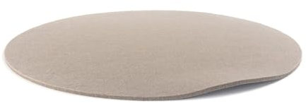 Untersetzer aus Filz, 3 mm dick, rund, D 35 bis D 50 cm, 20 Farben, Tisch Sideboard Regal Kommode Blumenvase Topf Teller Schüssel Pfanne (106 graubeige, D 40 cm)