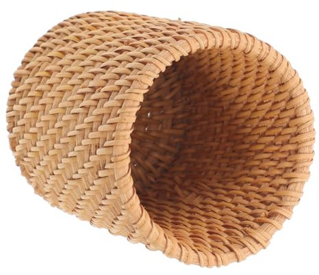 NUOBESTY Stiftehalter aus Rattan, Gewebt, Groß, Braun, für Schreibtisch