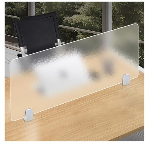 Acrylic Desk Divider Screen with Clamps for Improved Work Efficiency 39.4x11.8inch
