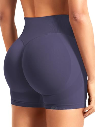 ZAAYO Damen Workout Shorts 3.6 Scrunch Shorts Nahtlose Booty Hoch Taille Butt Lifting Gym Yoga Biker Short