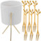 DECHOUS Kitchen Utensils Set Marble Utensil Holder Tray for Desktop Modern Cutlery Organizer