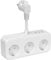 Verteilersteckdose 3-Fach, Steckerleiste mit 3 USB, Doppelstecker für Steckdose, Weiß