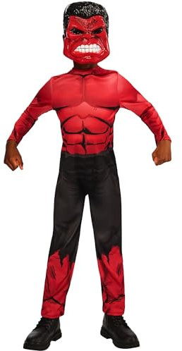 Rubies Official Marvel Red Hulk Classic Child Costume, Kids Superhero Fancy Dress, Size 5-6 Years Halloween