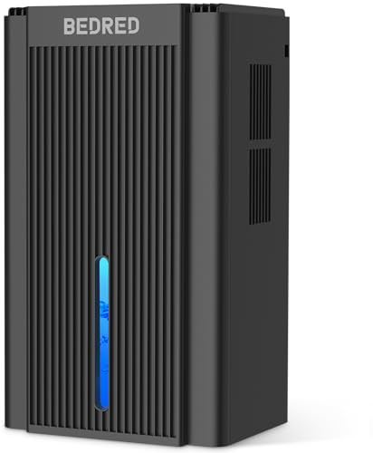 Dehumidifier, 95OZ Dehumidifier for Home 1000 Sq.Ft - Quiet with Auto Shut Off & Relaxing 7 Color Ambient Light,Ideal for Livingroom, Bedroom, Basement(Black)