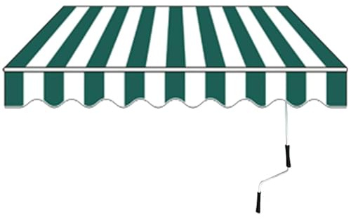 Gelenkarm Markisen ausfahrbar, 2x1.5m/3x2.5m/4x3m/5x3m, UV- und wasserbeständig, Manuelle Markise, mit Kurbel & Wandhalterung, Markise manuell für Hof, Balkon oder Gartenpavillon
