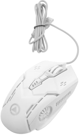 SHINEOFI Souris D’Ordinateur USB Silencieuse, 6 Boutons Programmables, Dpi 1200-3200, Design Élégant, pour Ordinateur Portable et Bureau, Blanche