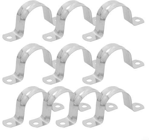 Rohrhalter U-Form Klemmen 10 Stück aus hochfestem Edelstahl 304 für mehrere Anwendungen (40 mm)