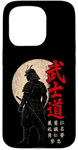 Samurai Krieger Bushido Japan Ehre Kampfkunst Katana Hülle für iPhone 15 Pro