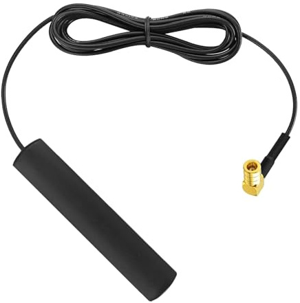 Antenne Dab+ Voiture Universelle FM SMB Adhésive sur Pare-Brise, Antenne Radio Amplifiée Intérieure 50 Ohms avec Amplificateur Intégré sans Perçage pour Ford Renault Mini Peugeot Citroën Autoradio