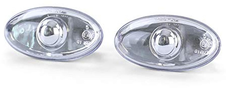 Klarglas Seitenblinker Chrom für Peugeot 107 206 SW CC 307 407 607 Toyota Aygo