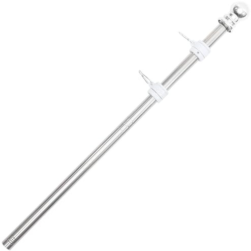 Yardenfun 304 Edelstahl Fahnenmast Drehbar 5 Stück Verdrehsicherer Garten Flaggenständer mit Lagerring für Terrasse und Außendekor