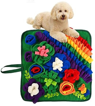 QMoveltyF Snuffle Mat for Dogs & Cats 17.7in, Pet Treats Slow Feeding Mat