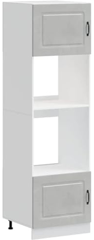 Mhdvray Kalmar - Juego de 2 armarios para horno y microondas, 60 x 57 x 207 cm, color gris hormigón