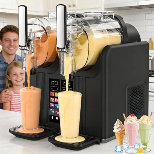 Macchina per gelato soft e granite con doppio serbatoio indipendente Black