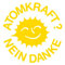 Dinger-Design Atomkraft? Nein Danke! Aufkleber Sticker Logo 10 x 10 cm gelb 2ER Set