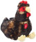 Gipsy – 070355 – Plüsch – Henne – Schwarz, mit Geräuschen – 22 cm, Noire
