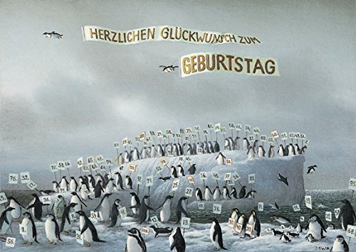 Inkognito Postkarte A6 • 5502 ''Geburtstag/Pinguine Künstler: Michael Sowa • Geburtstag