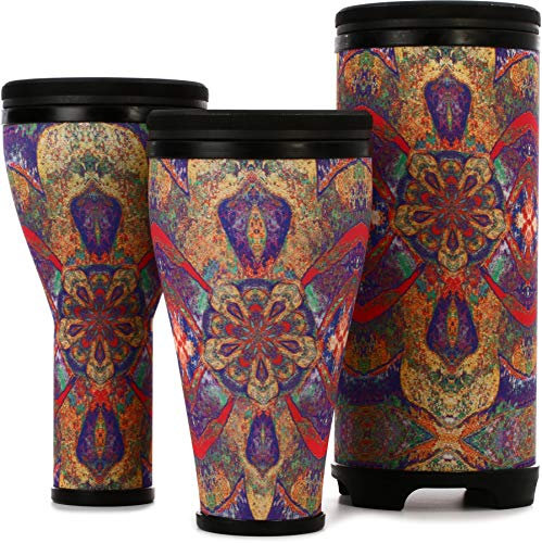 Remo World Percussion Sets Festival Combo Pack (1x Djembe, 1x Timbau, 1x Tubano) Morado DP-2510-AA-65