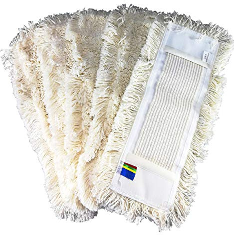 Profiline Wischmopp Baumwolle Tuftmopp Wischbezug Mopp aus Baumwoll für Bodenwischer Wischmob Set Boden 40 cm (5 Stück)