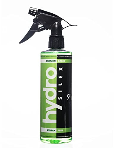 HydroSilex Glass Cleaner (16oz) | Recharge Your Glass & Windows | Streak Free Performance | SIO2 Infused Ceramic Formula | Safe On Tinted Glass | Effortless Cleaning Process
