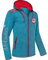 Nebulus Herren Fleecejacke NORSKA, warme Fleece Jacke, mit langem Full-Zip Reißverschluss, türkis-rot - S