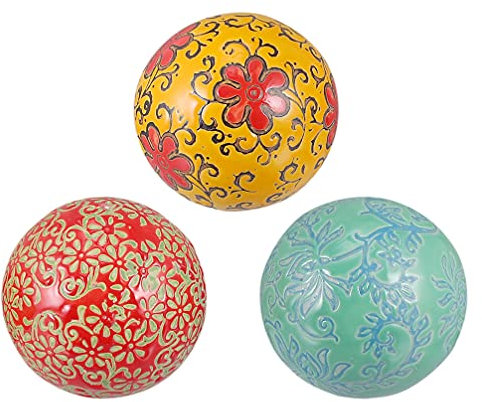 BESPORTBLE 3st Dekokugel Aus Keramik Obstschale Glas Kugeln Aus Keramik Dekorative Schale Aquarium Schwimmender Pool-filterball Desktop-kugeldekorationen Wohnkultur Schreibtisch Sepak Takraw